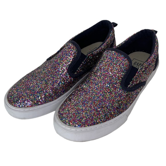 ***RELISTED*** GAPKids Multi Colored Glitter Slip-On Shoes Girls Size 3 - Picture 7 of 12